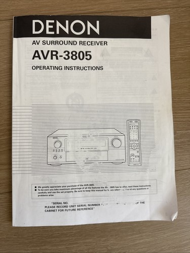 Denon avr 3805 - denon, av